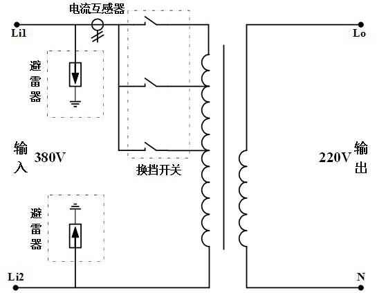 Low-voltage intelligent station area line voltage automatic adjusting method