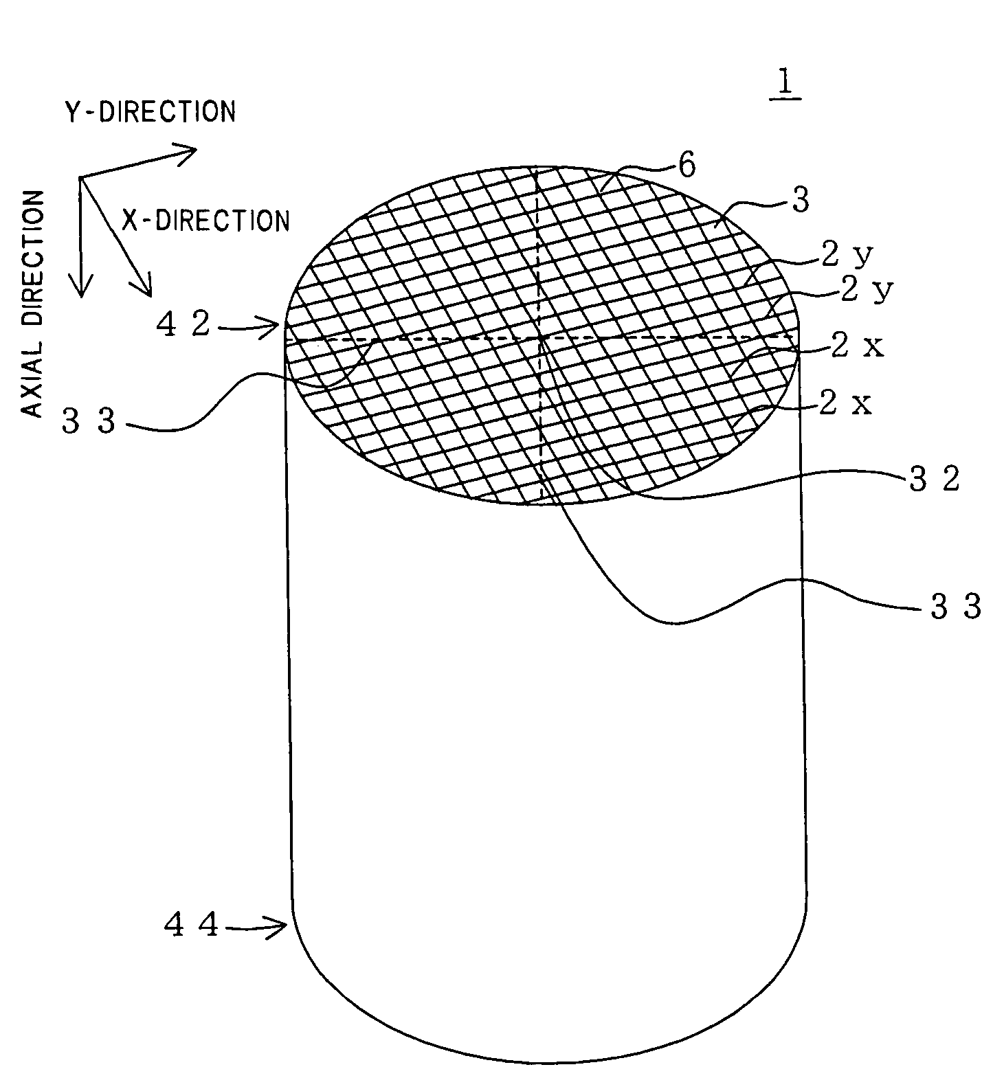 Honeycomb structure, method of manufacturing the same, die for forming, and discharge fluid purification system