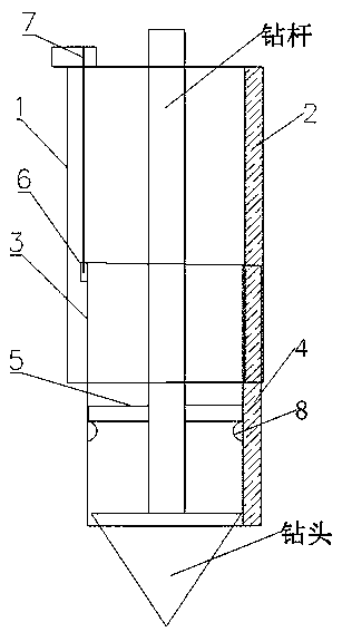 Telescopic pile casing for offshore wind power single pile rock-socketed construction and operation method