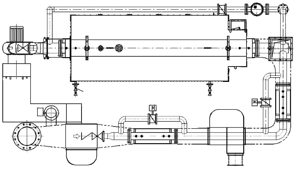 Crossing arrangement method for gas boiler smoke latent heat recovery device