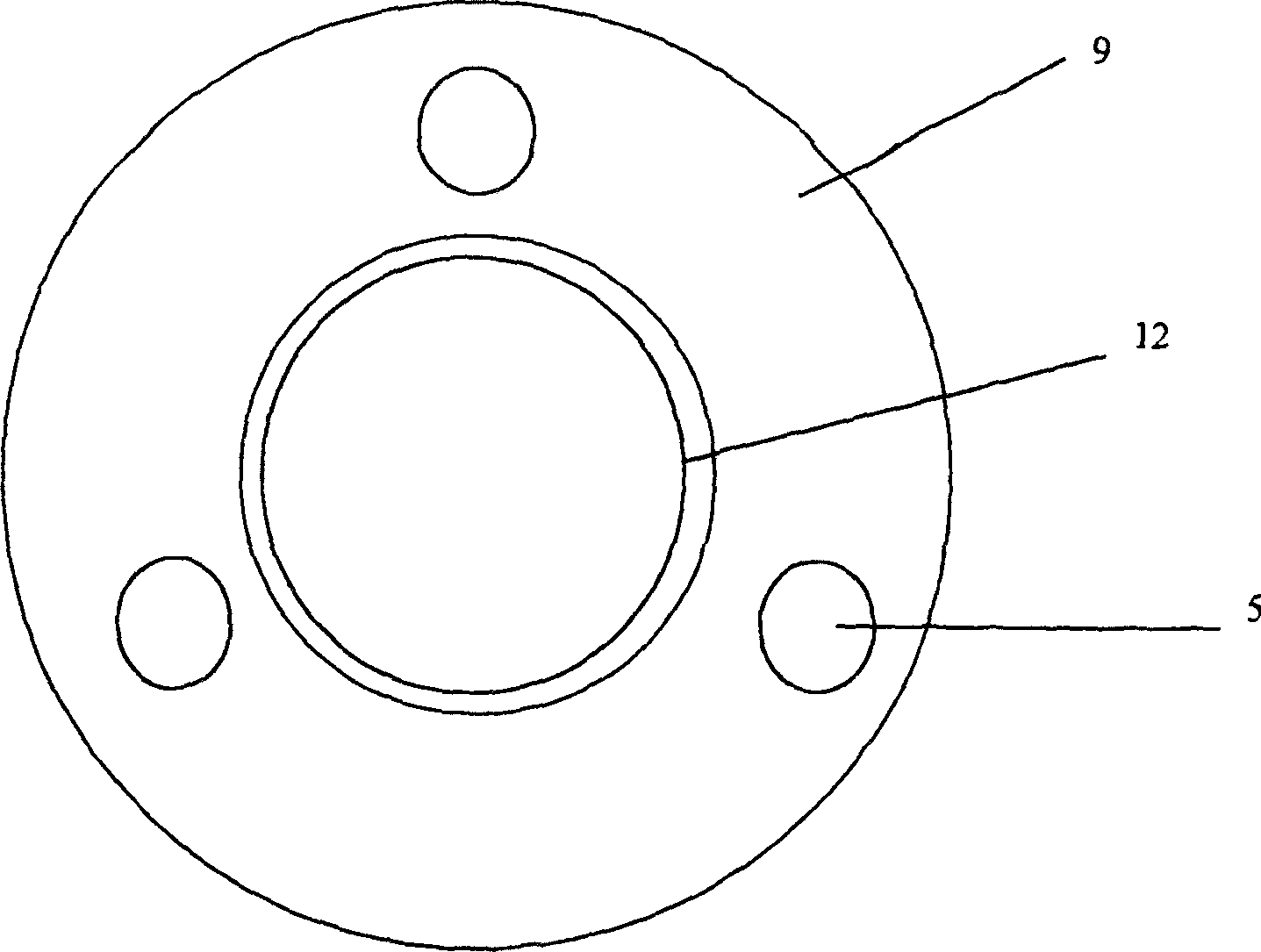 Crucible type evaporator source used for organic electrofluorescence type film plating machines