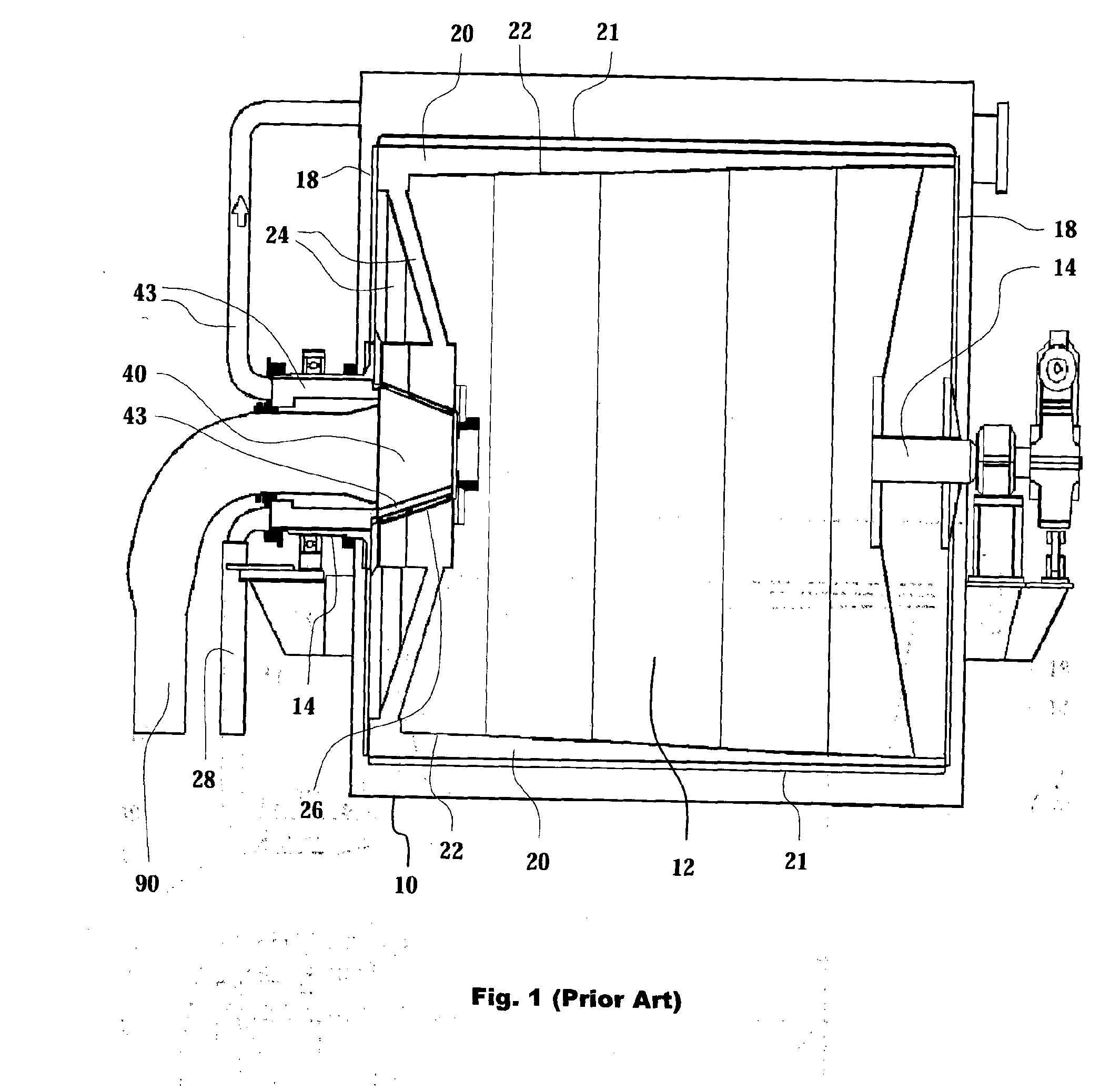 Method and apparatus for washing pulp by means of intensified suction