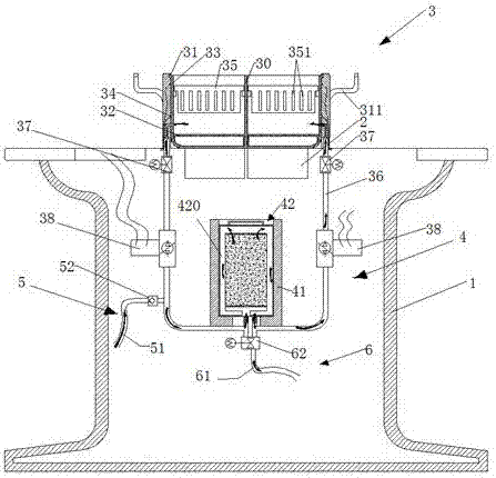 Hot pot table capable of controlling liquid level of hot pot to rise and fall and use method thereof