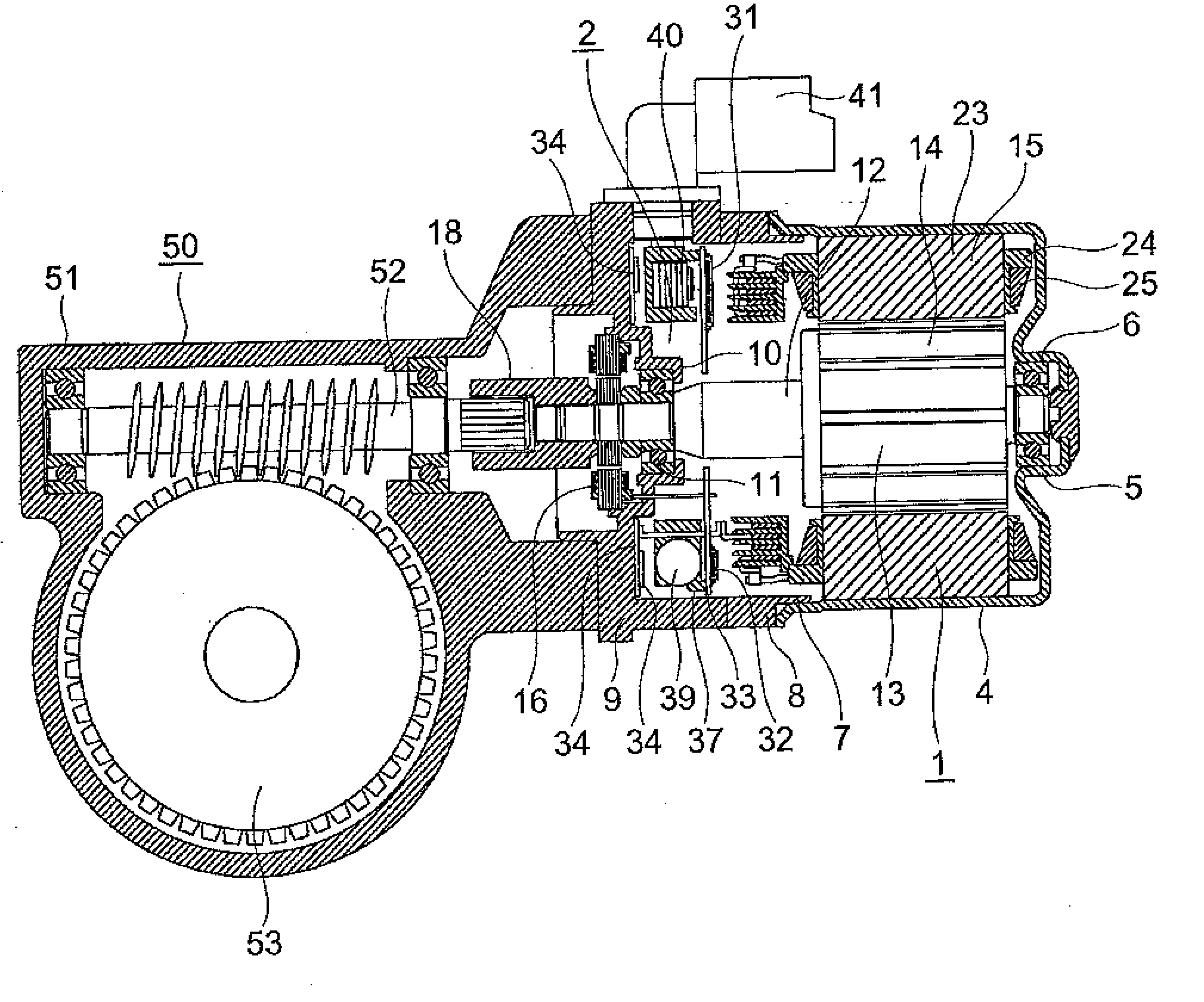 Motor for an electric power steering apparatus