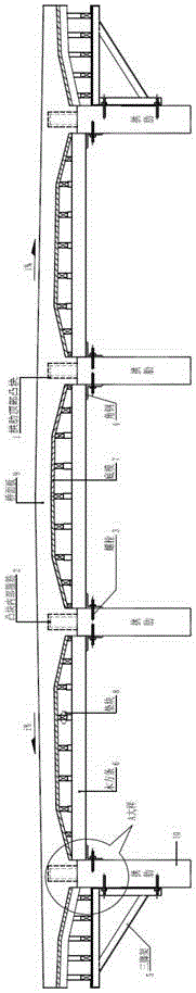 Method for transforming rigid-framed arch bridge deck slab without supports