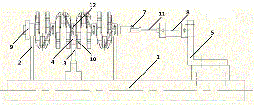 Axial locking device applied to processing course of engine crankshaft