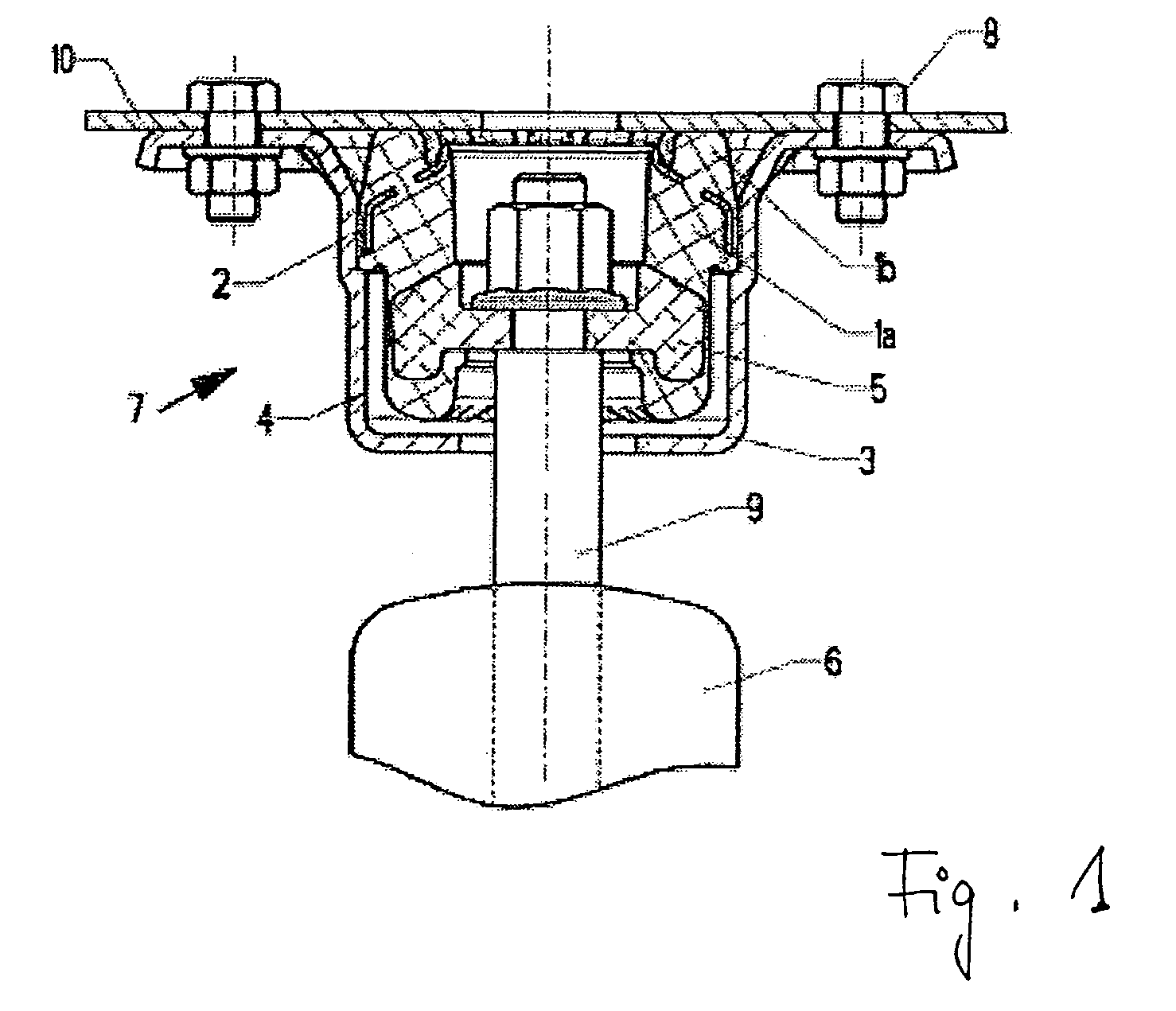 Bearing for wheel suspensions in a motor vehicle