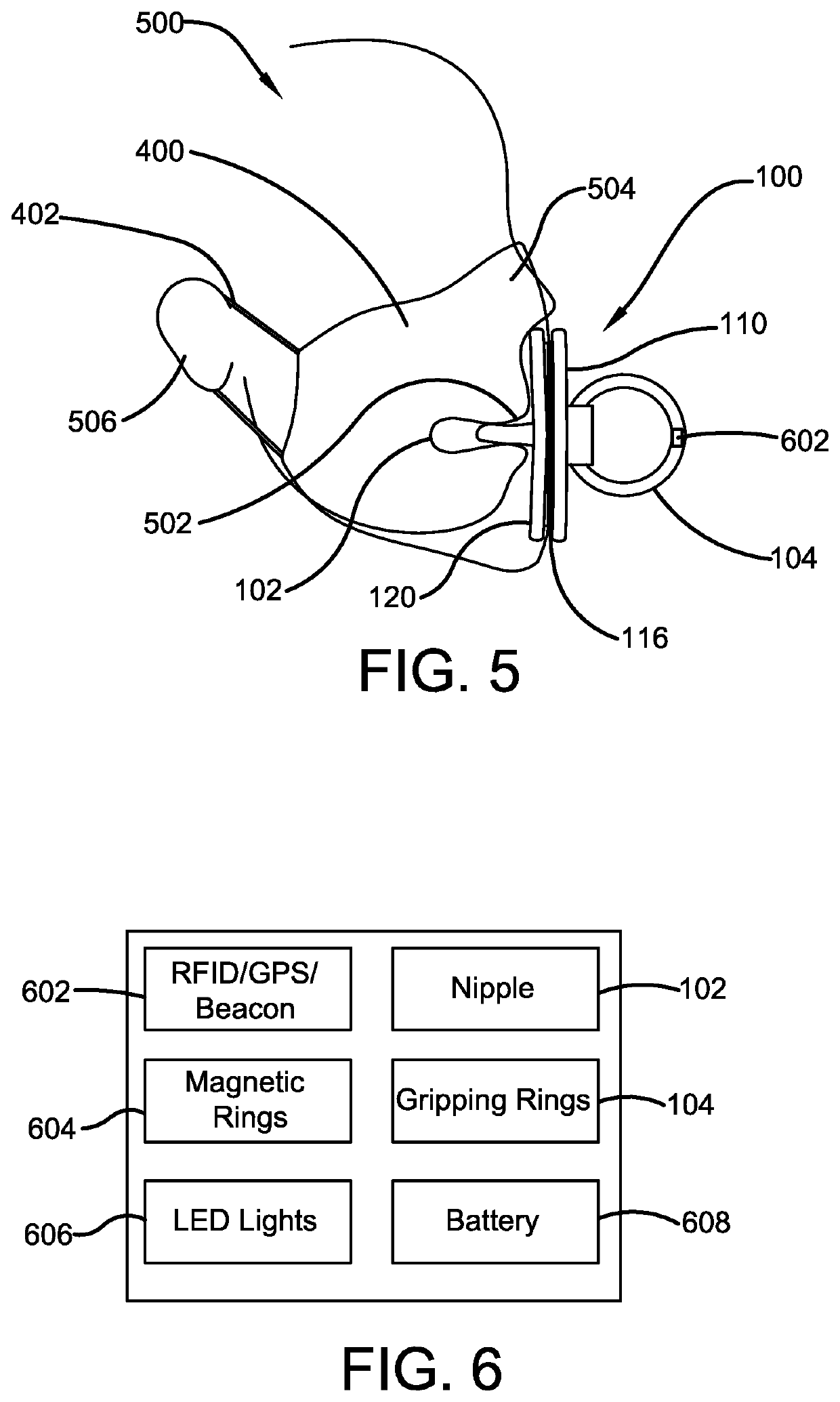 Magnetic Pacifier with Tracking Device