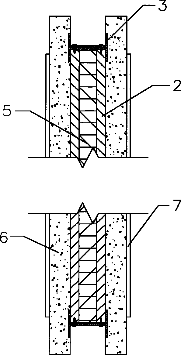 Novel prefabricated interior building wall and connecting structure of novel prefabricated interior building wall and adjacent floor slab