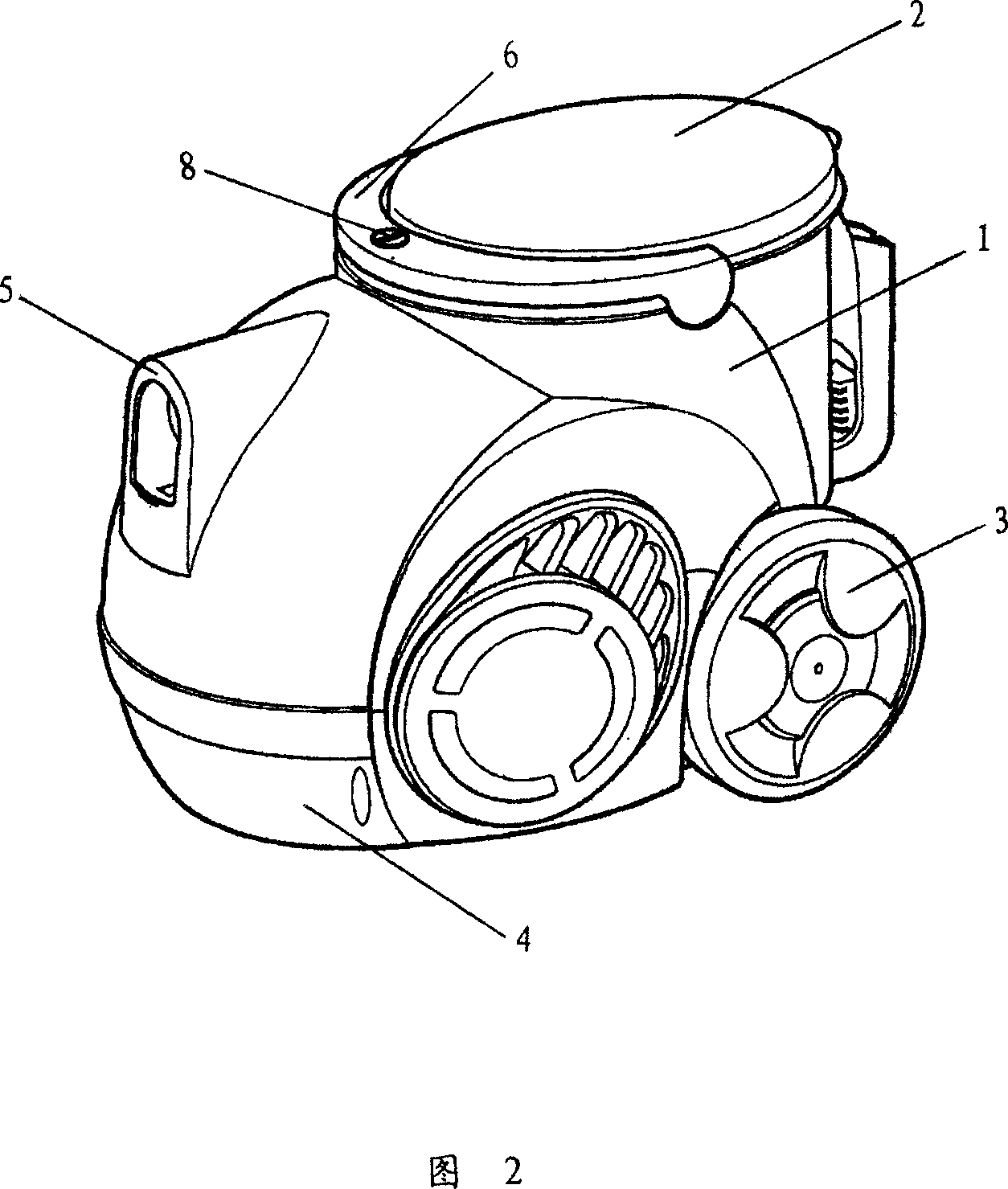 Built-in push-button switch for dust remover