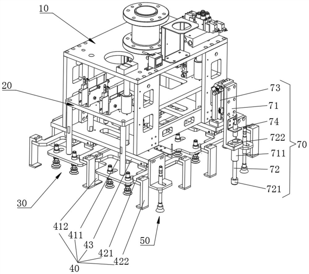 A soft-pack battery feeding mechanism and a soft-pack battery loading robot