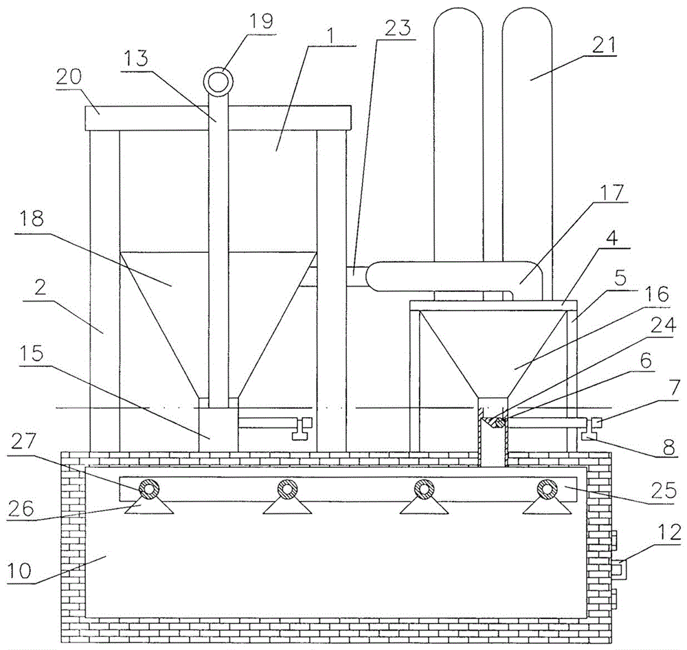 Dust removing system for smelting waste gas