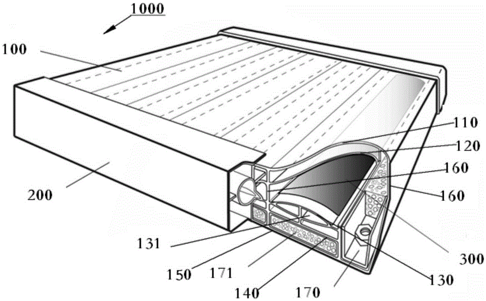 Full-plastic integrated channel box solar heat collector and manufacturing method thereof