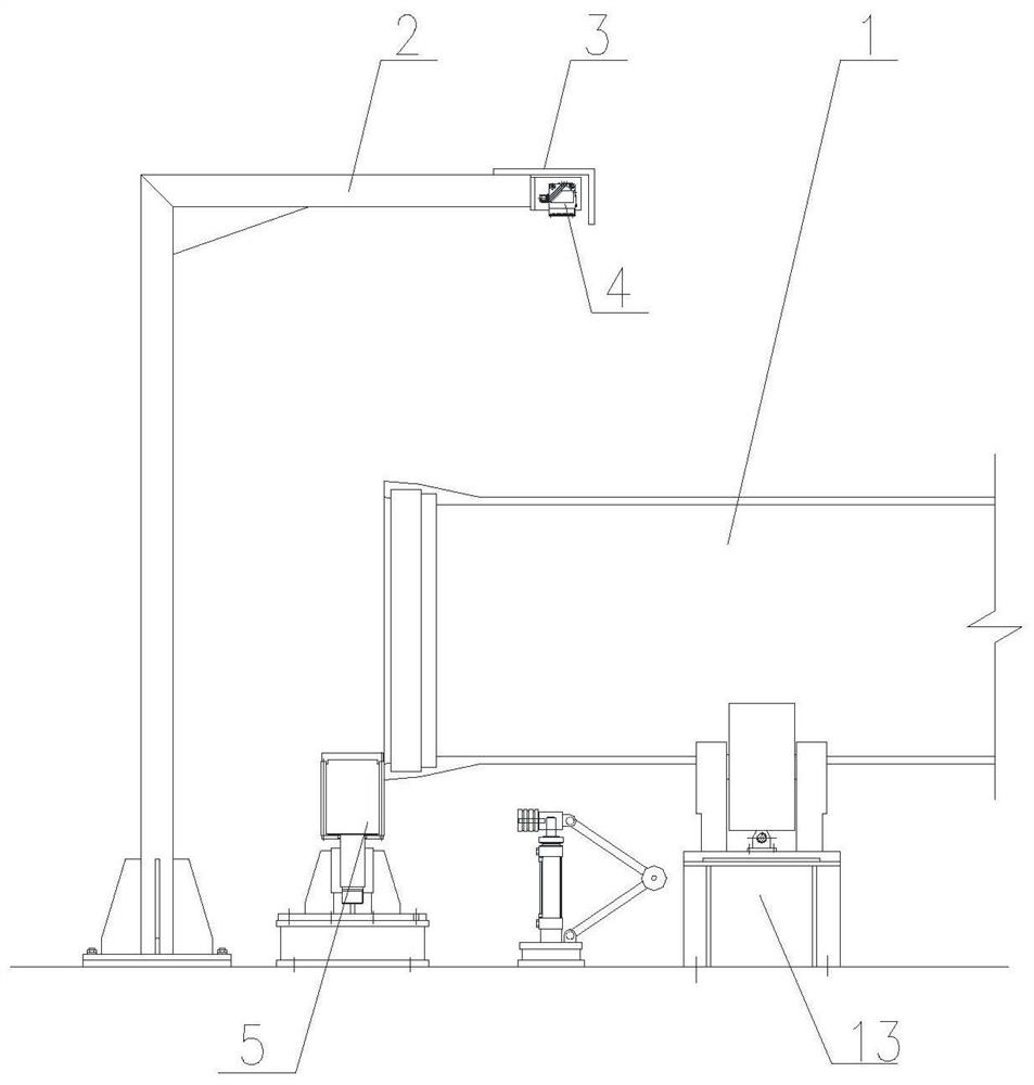 Diameter detection method and device suitable for cast pipe production line