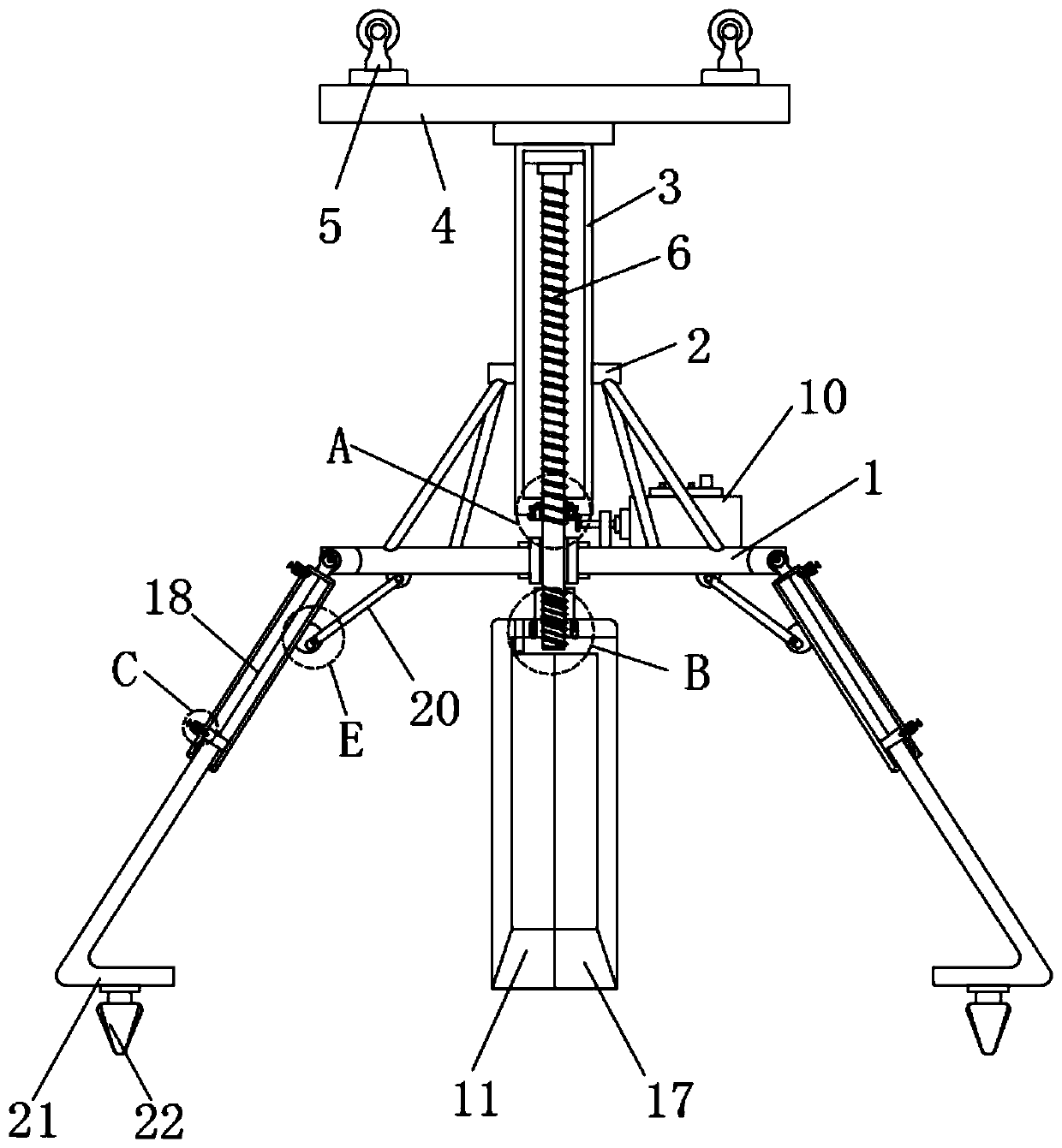 Land surveying sampling device convenient for storage for agricultural use