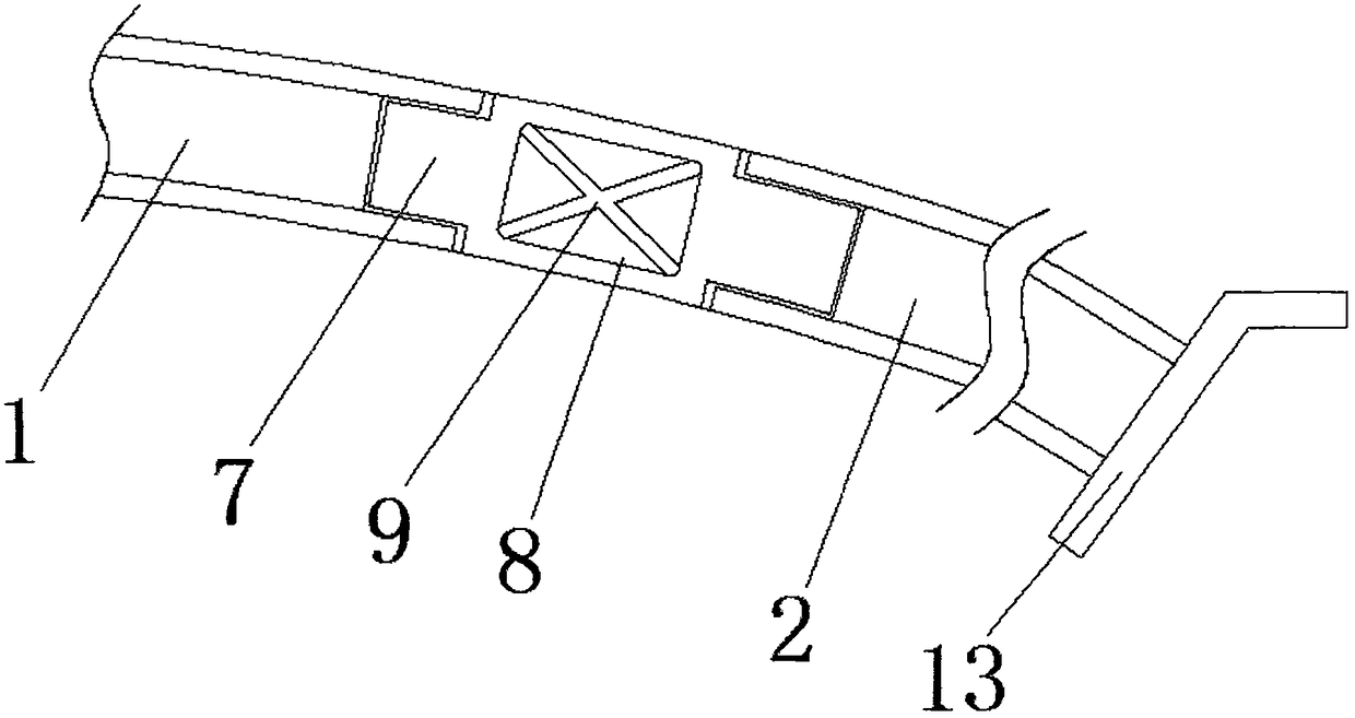 Bridge deck structure of arch bridgework