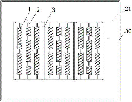 Die for production of three-row-hole recycled concrete