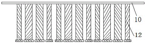 Die for production of three-row-hole recycled concrete