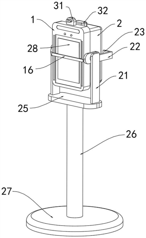 Intelligent face recognition device with temperature sensing function