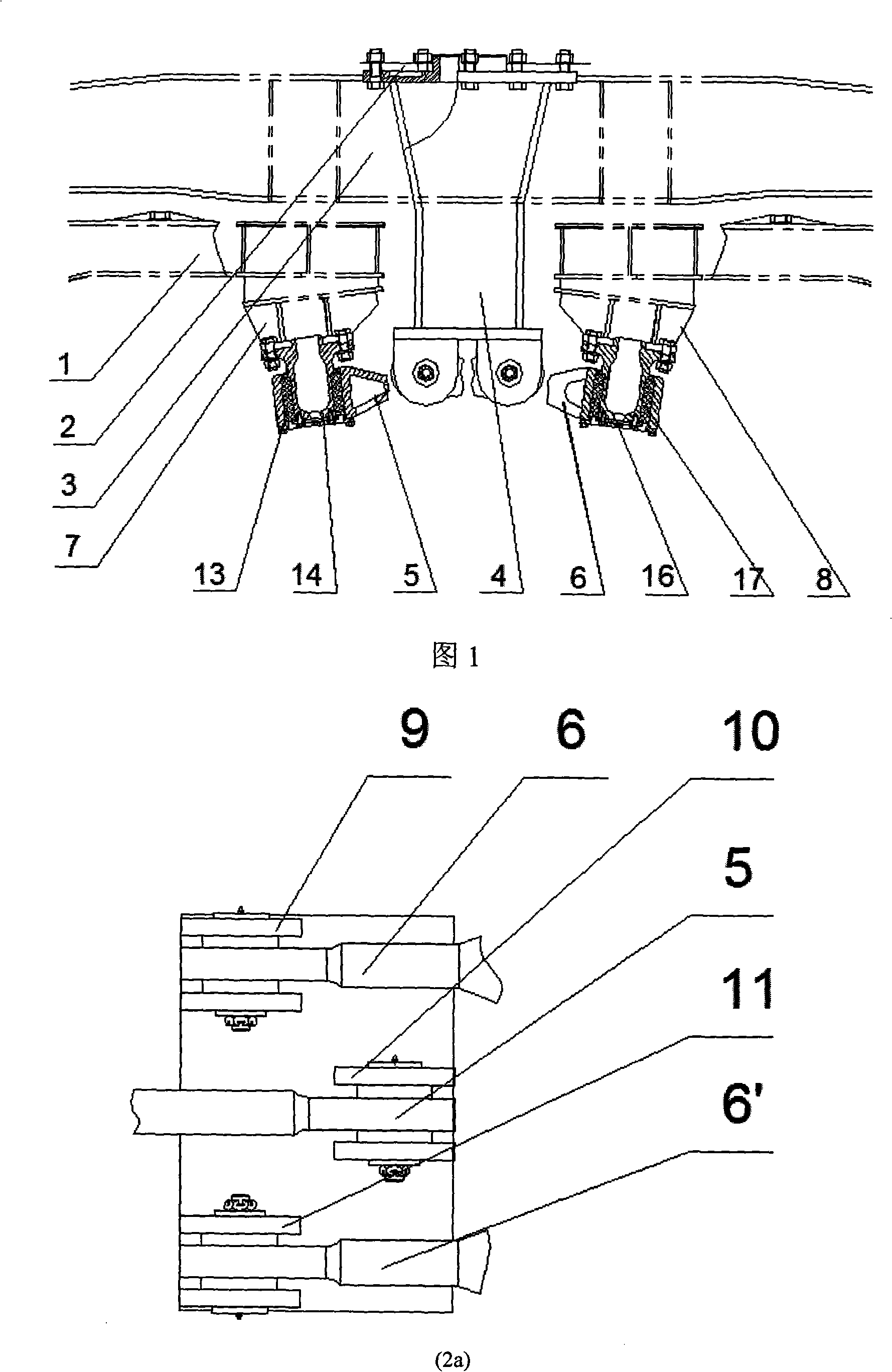 Eight-shaft device for tracting locomotive