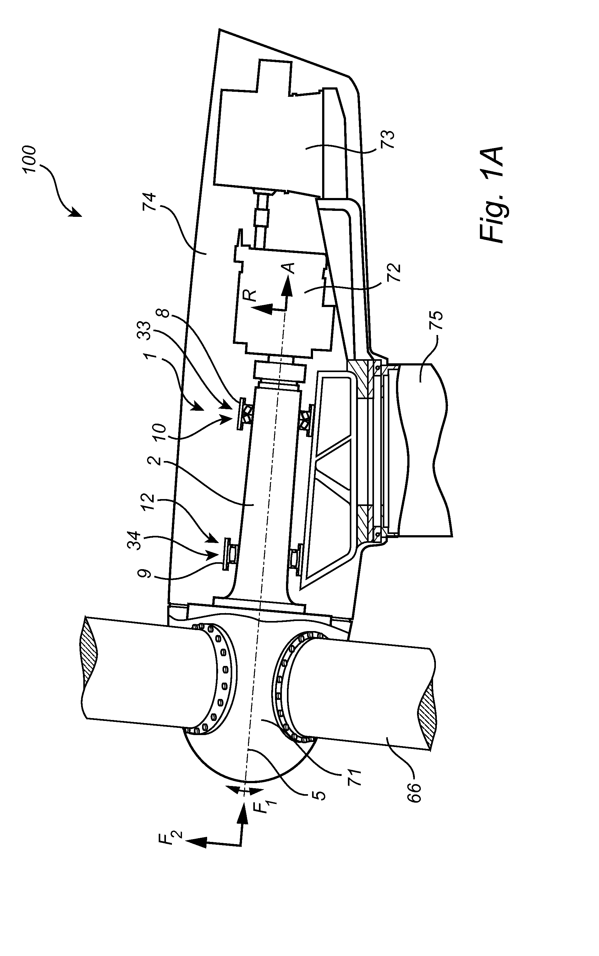 Bearing arrangement for fluid machinery application