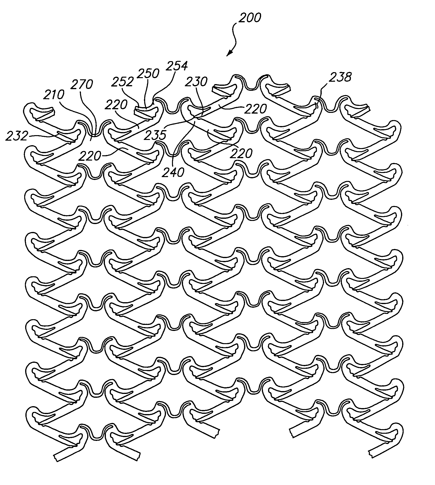 Expandable medical device with tapered hinge