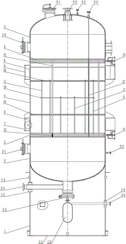 Fluoridation reactor of fixed bed