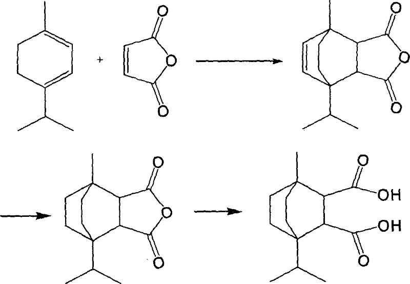 Use of 1-methyl-4-isopropyl-bicyclo[2,2,2] octane-2,3-dicarboxylic acid