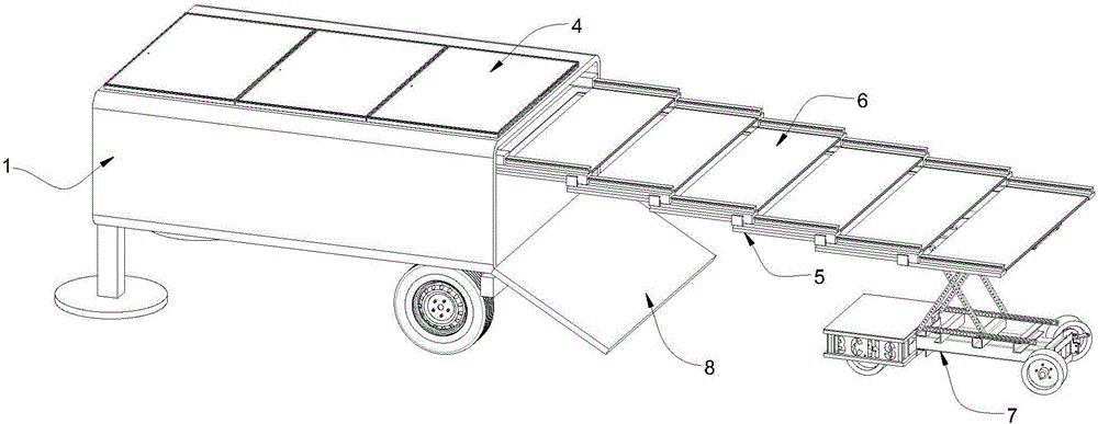Removable off-grid vehicle-mounted or pull type photovoltaic power generation power supply system