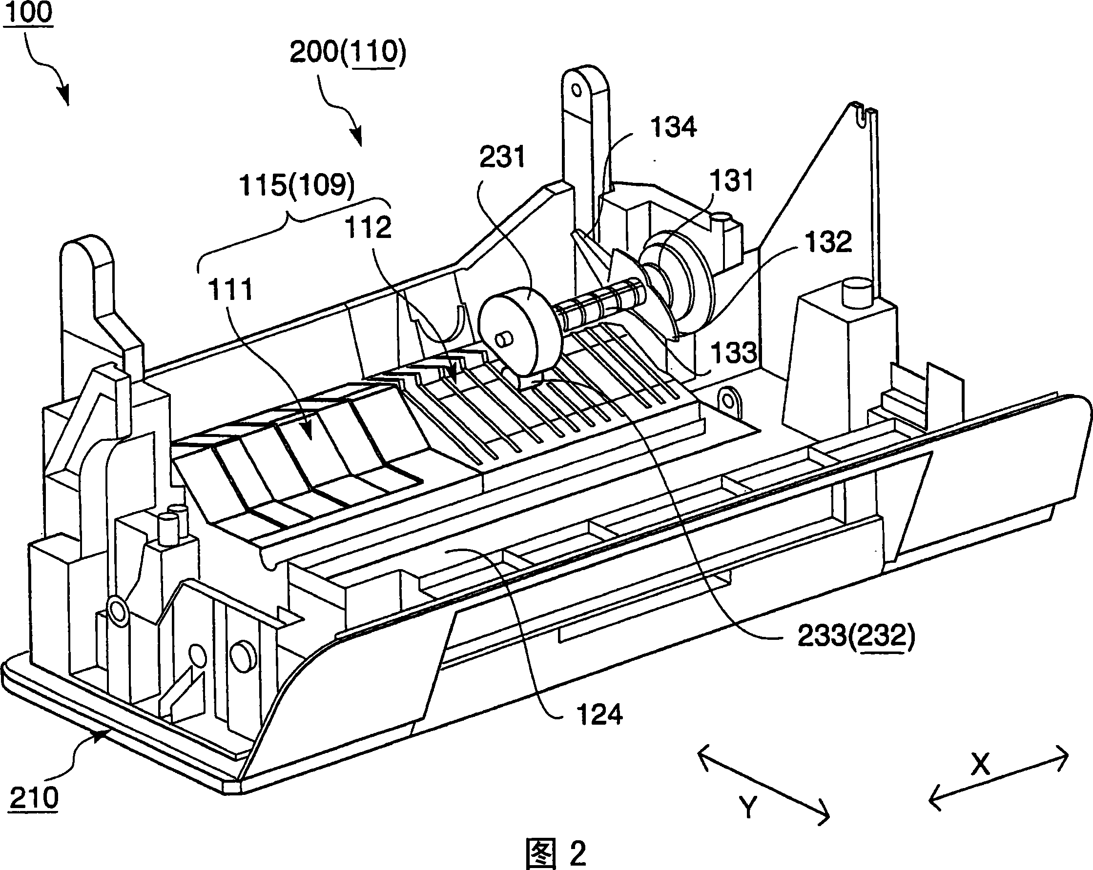 Material feeding device, recording device and liquid injecting device