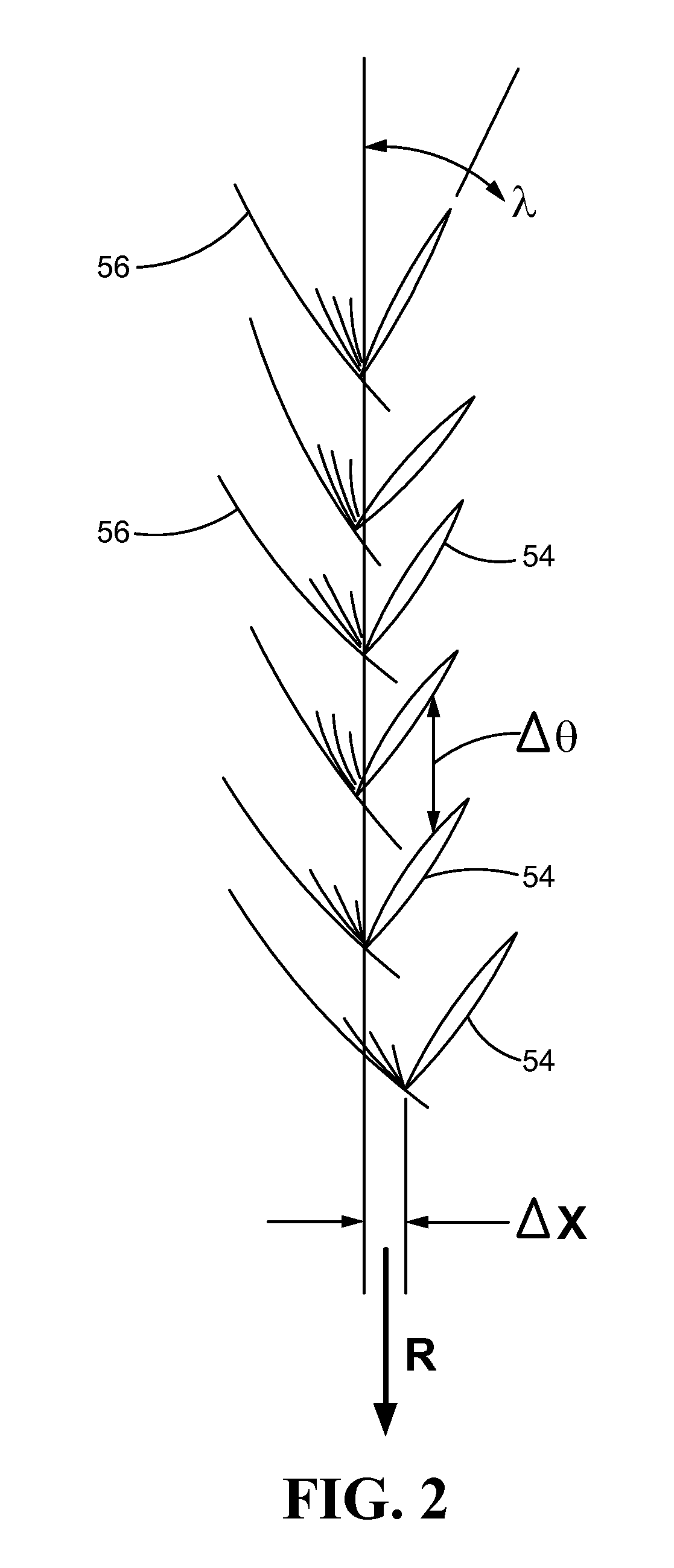 Gas turbine blade array with reduced acoustic output