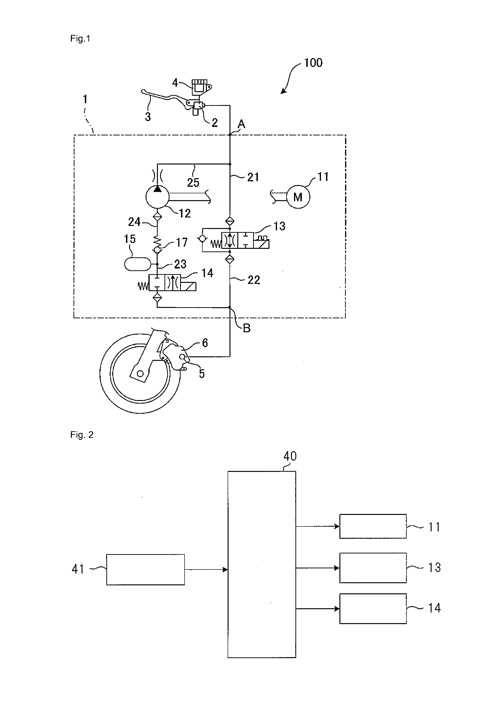 Abs hydraulic unit