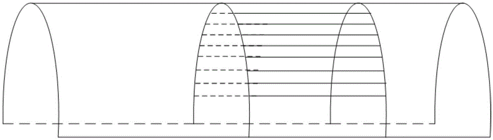 A tunnel fire shutter