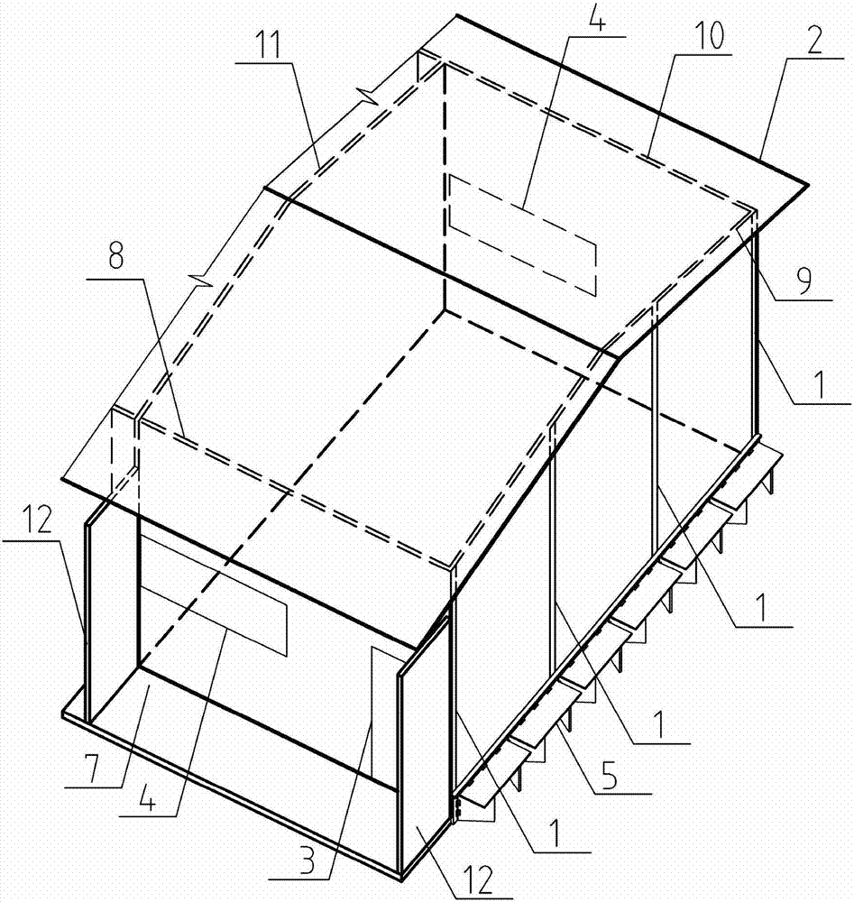 A prefabricated house suitable for high-density transitional resettlement areas that promotes neighborhood communication