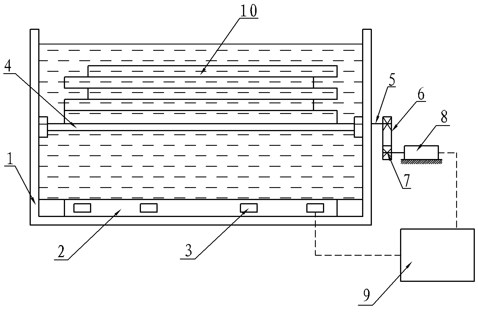 Ultrasonic cleaning device for film coated graphite frame
