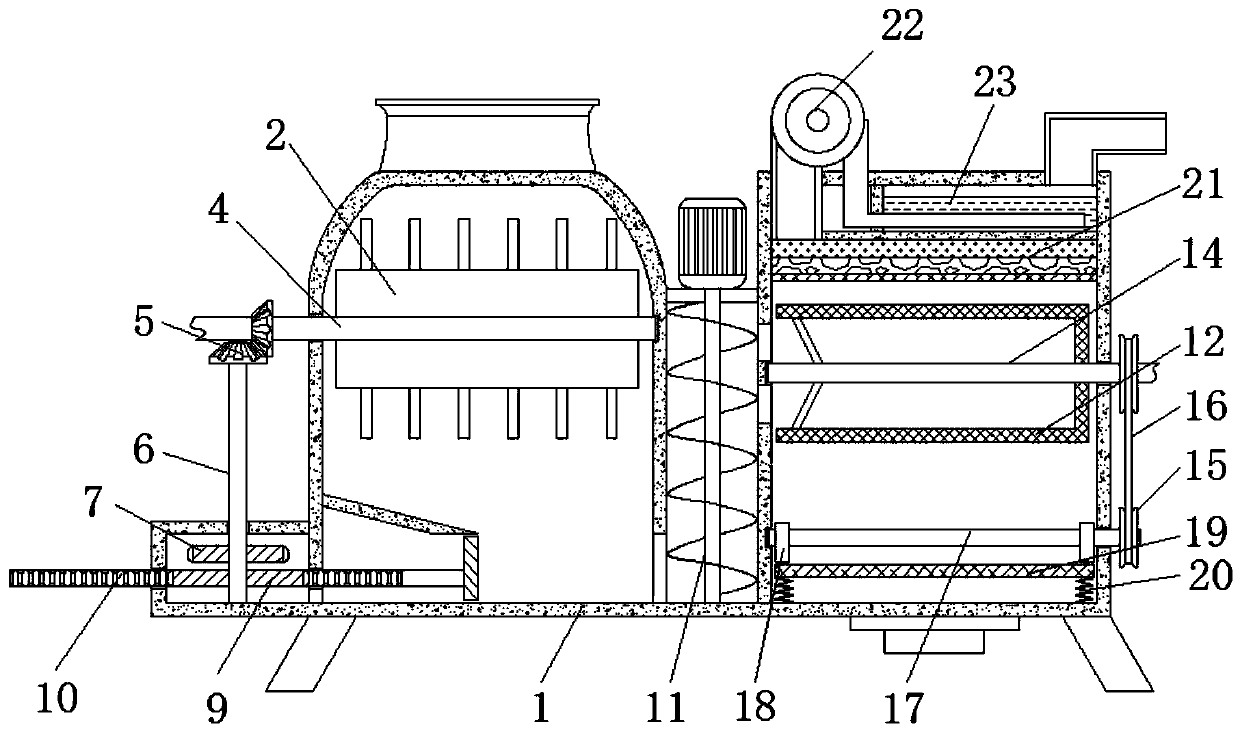 Straw incineration device based on special-shaped gear transmission principle