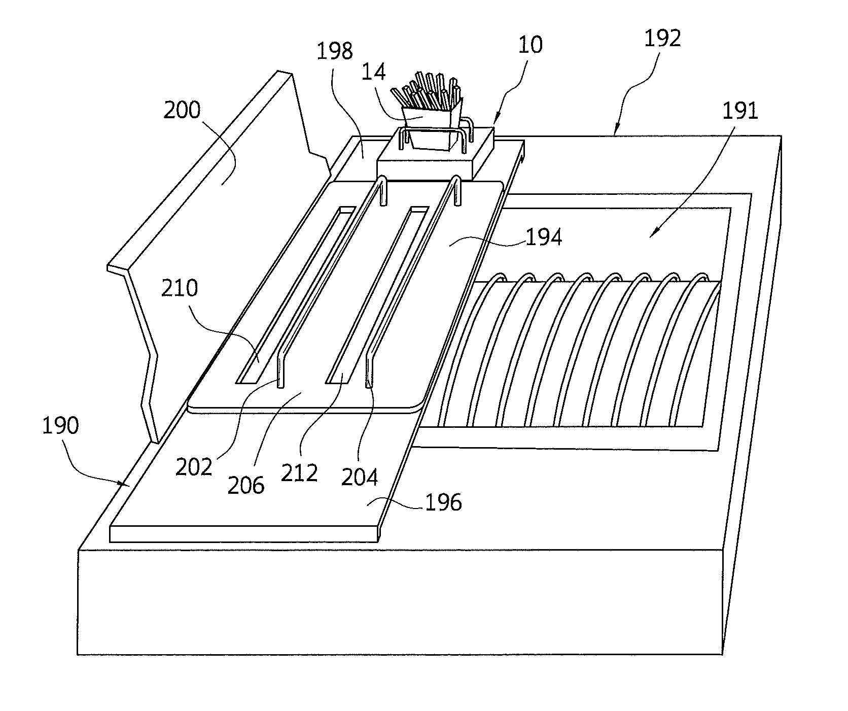 Method for using a ribbon scale for adjusting the amount of french fries in a bag in a restaurant