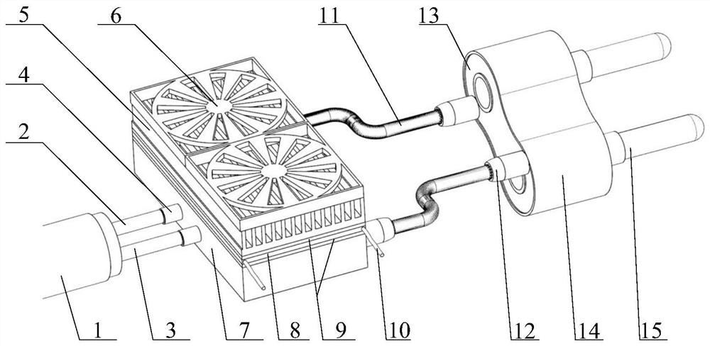 A high-power charging connector cooling device for new energy vehicles