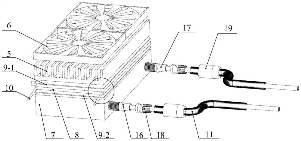 A high-power charging connector cooling device for new energy vehicles