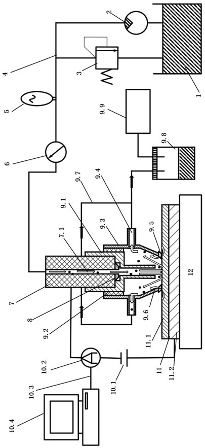 Device and method for online identifying exposed rate of metal matrix when thermal barrier coating is removed through abrasive water jet