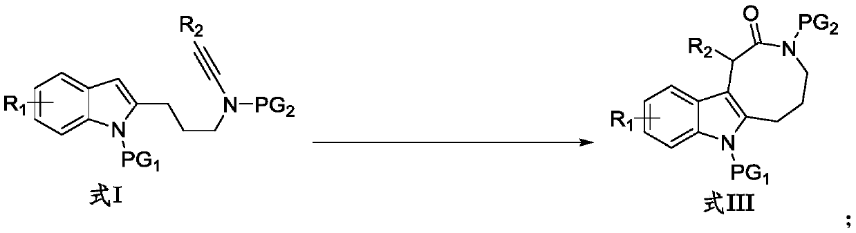 Preparation method of indole condensed octatomic lactam compounds