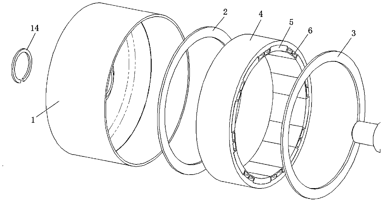 Double-rotor yoke-free radial magnetic flux direct-cooling motor