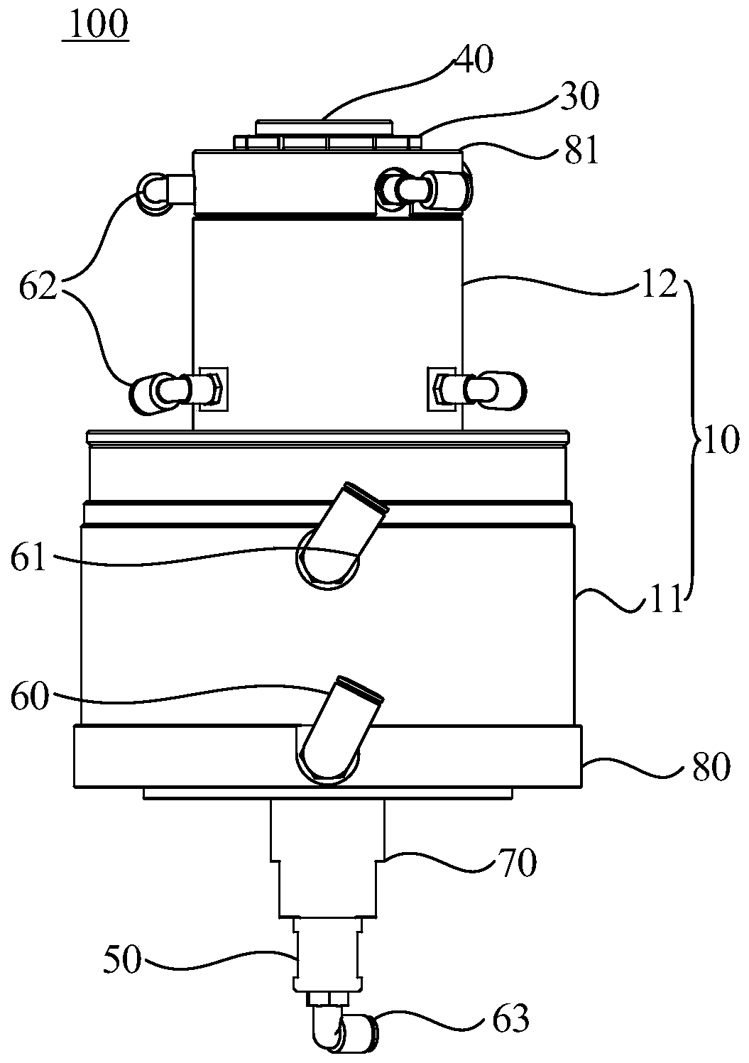 Necking assembly and necking device