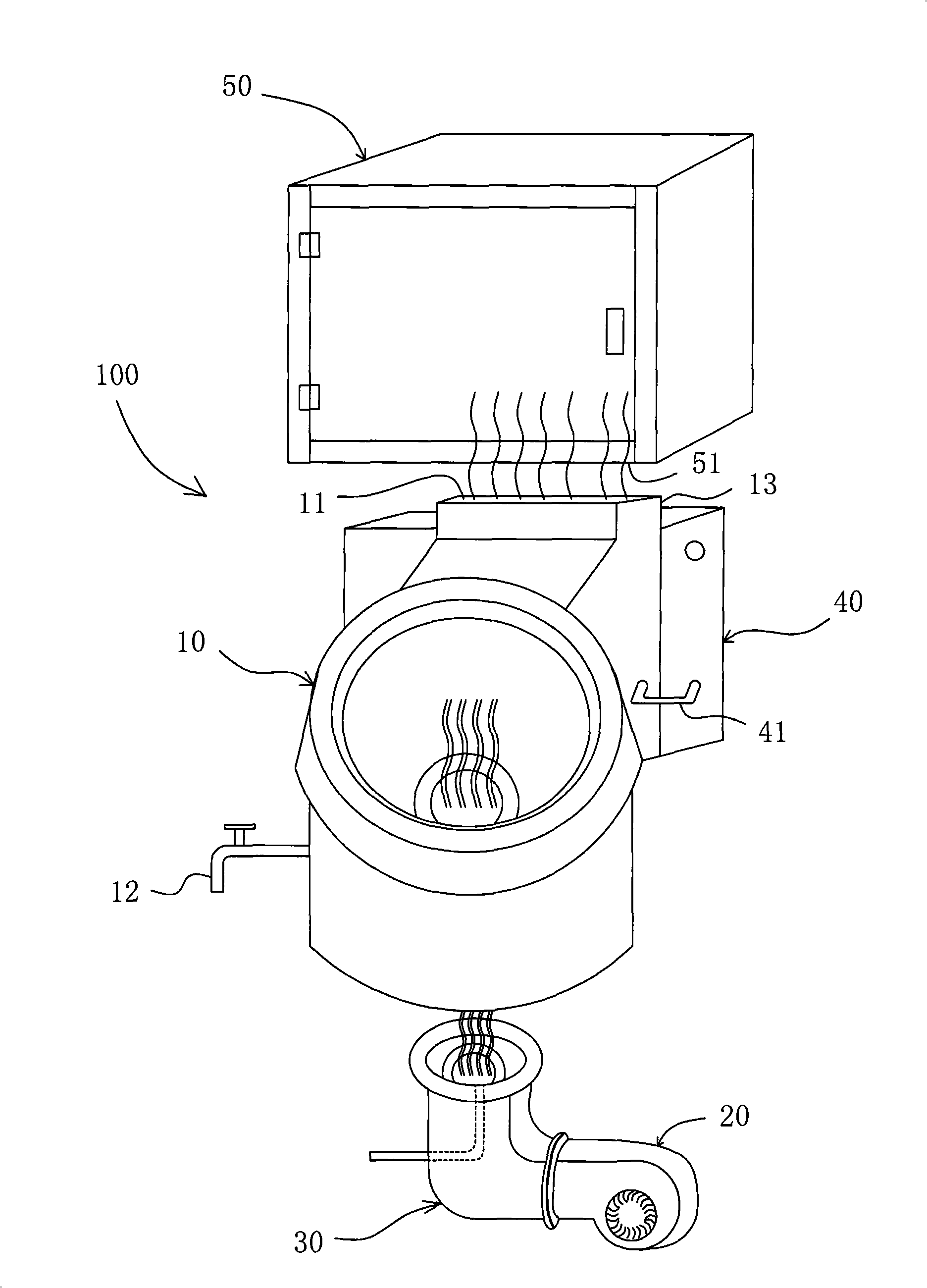 Energy-saving steaming and frying apparatus