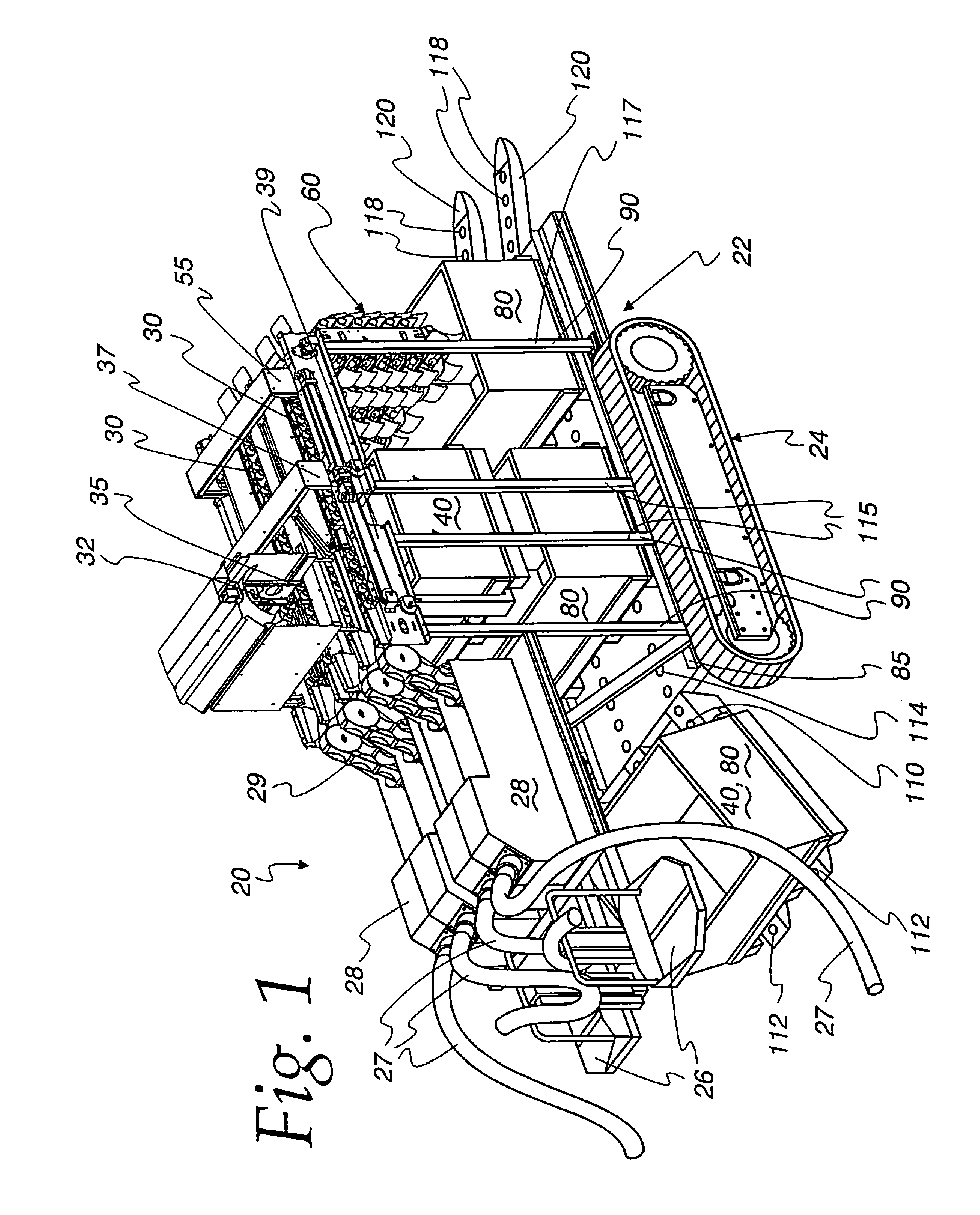 Mobile system for improving the picking and preliminary processing of apples, citrus, stone fruit and like objects