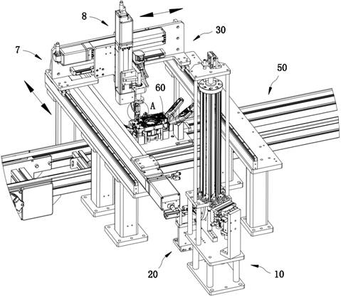 Automobile control accessory assembling production line