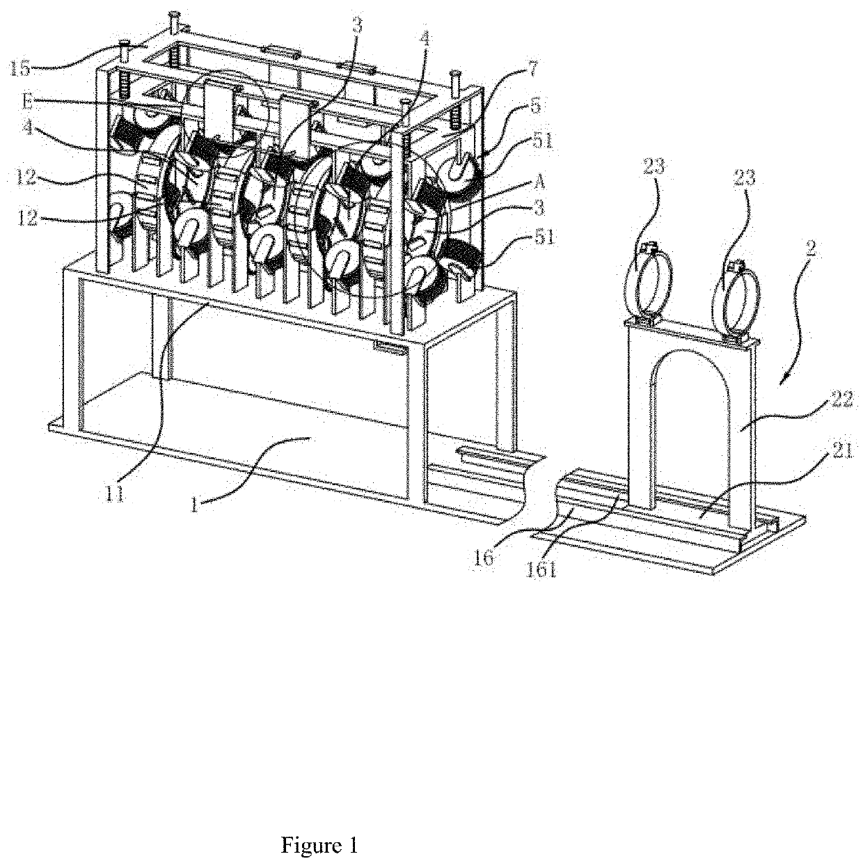 Descaling apparatus for steel tubes of the building scaffold