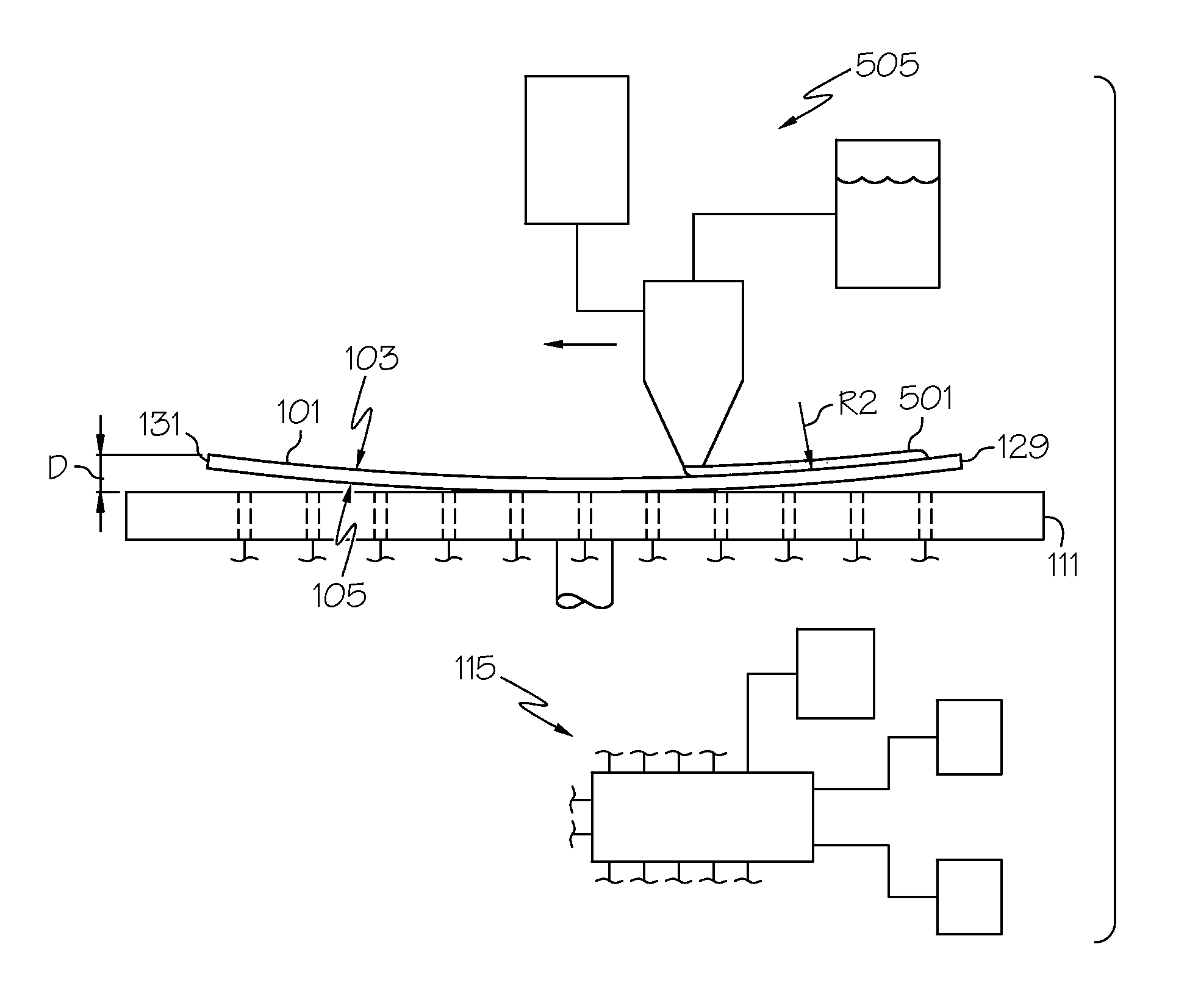 Methods of applying a layer of material to a non-planar glass sheet