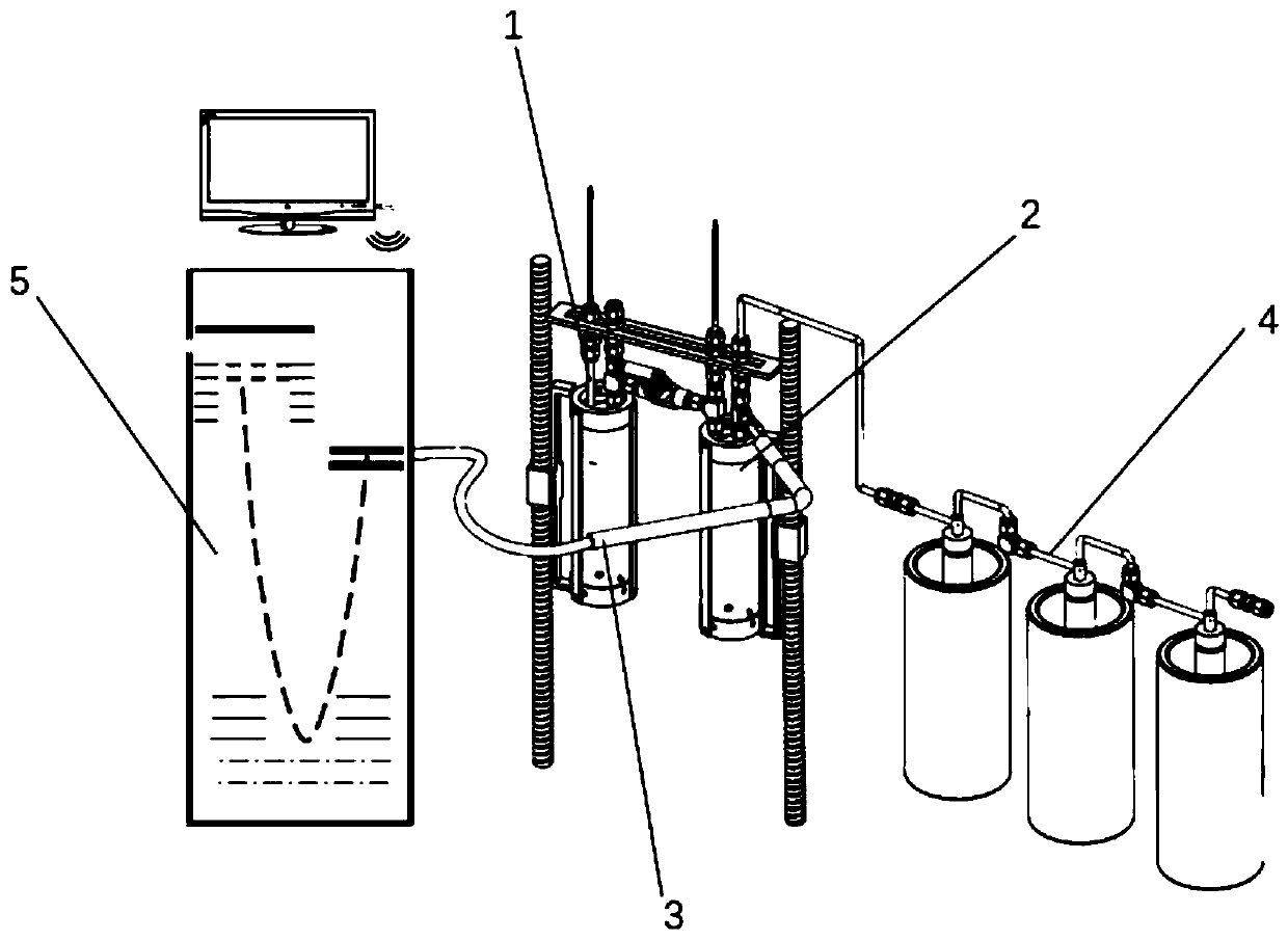 Online detection system and method combining bipolar miniature fixed bed reactor with photoionization mass spectrum