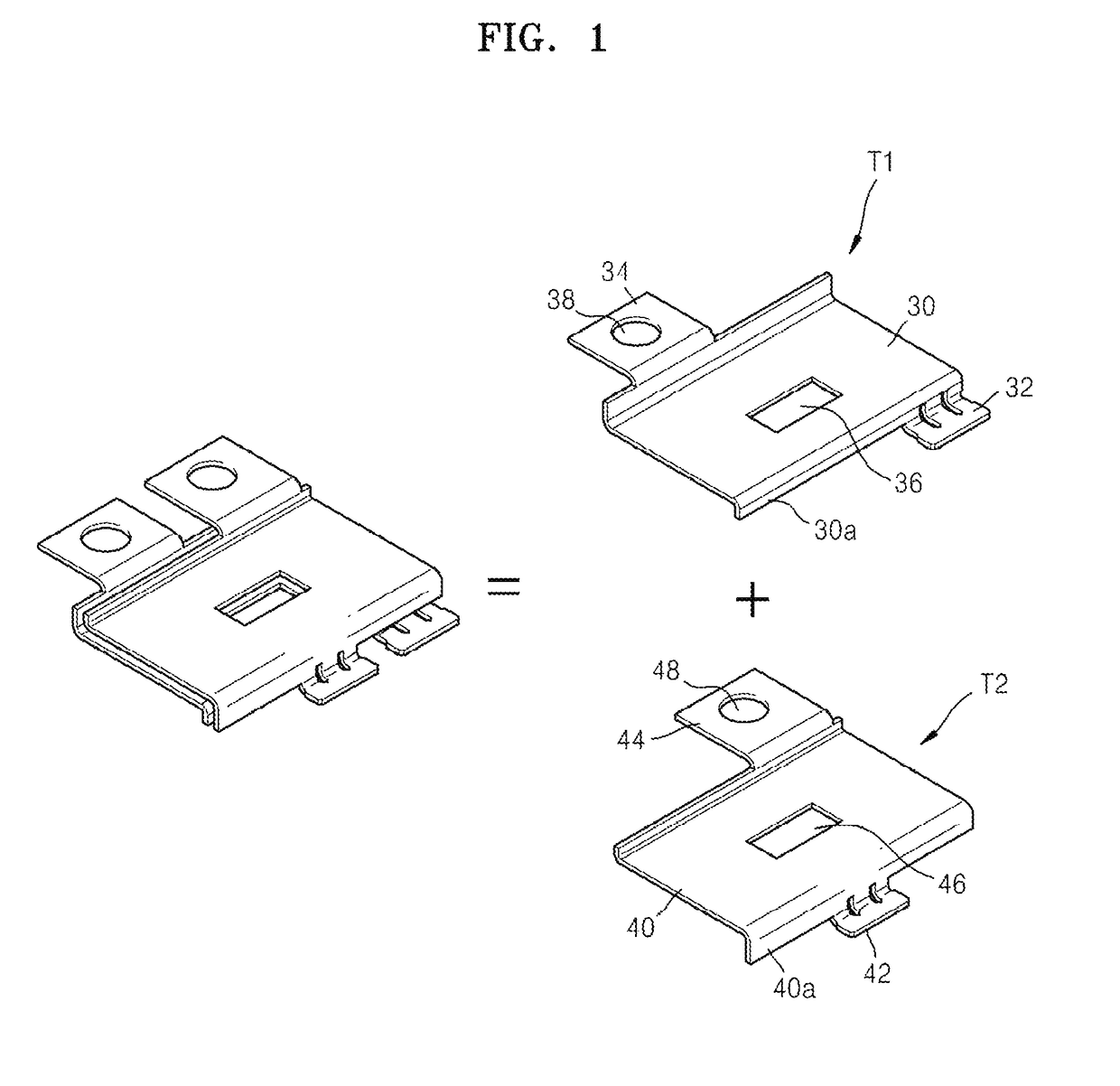 Substrate and terminals for power module and power module including the same